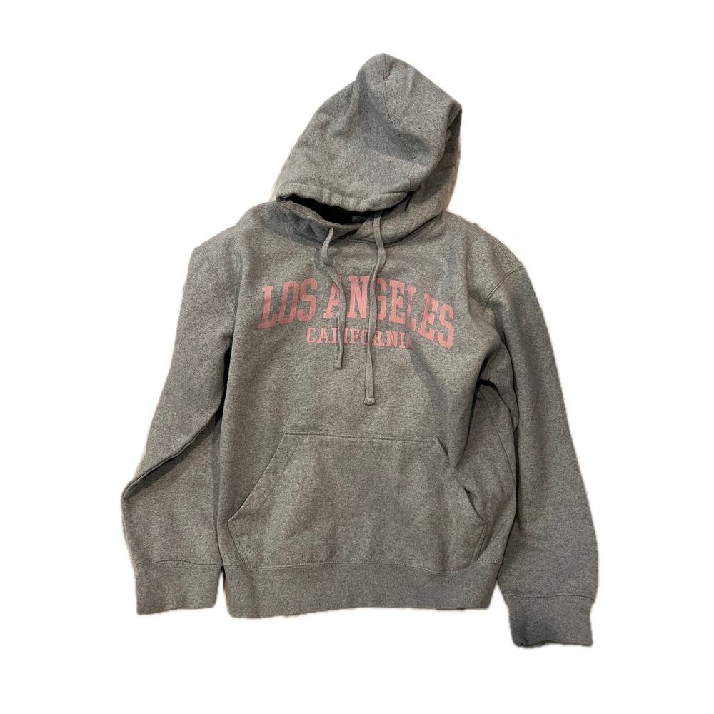 Los Angeles California Gray Pullover Hoodie Mens M